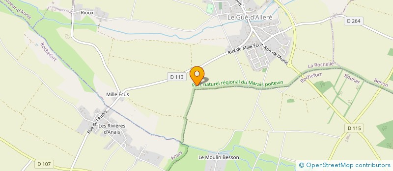 localisation de l'entreprise MADAME PASCALE BENETEAU  LE GUE-D'ALLERE