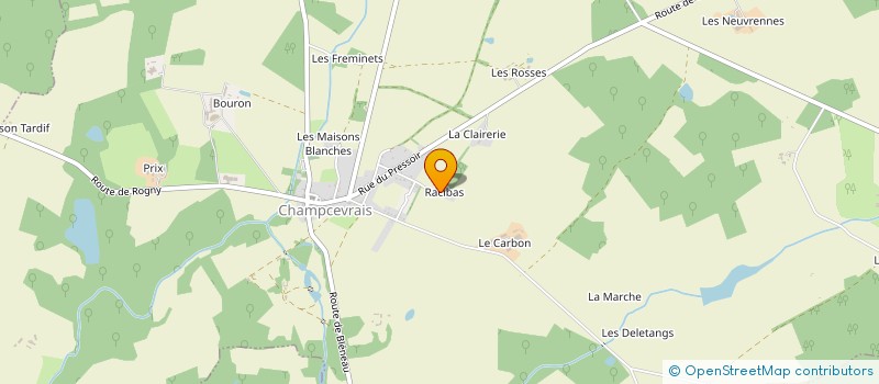 localisation de l'entreprise MADAME PASCALE BEZY à CHAMPCEVRAIS