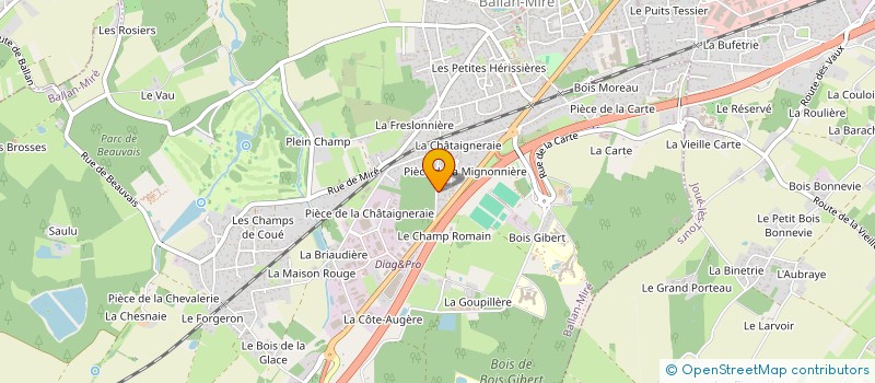 localisation de l'entreprise MADAME PASCALE BOUDESSEUL  BALLAN-MIRE