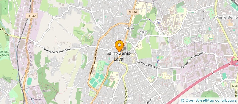 localisation de l'entreprise MADAME PASCALE BRUN à SAINT-GENIS-LAVAL