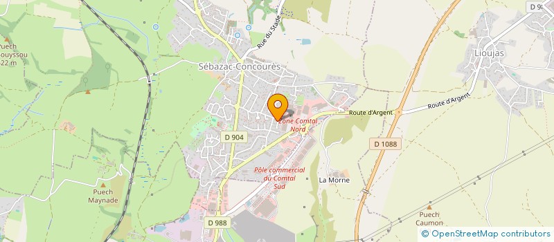 localisation de l'entreprise MADAME PASCALE CHARRIER  SEBAZAC-CONCOURES