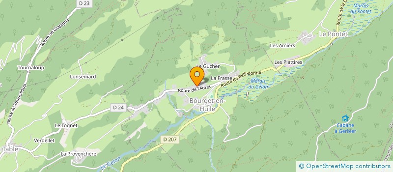 localisation de l'entreprise MADAME PASCALE CHATEL  BOURGET-EN-HUILE