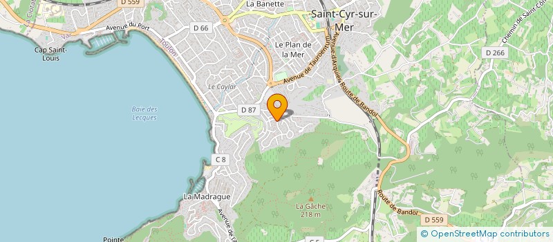 localisation de l'entreprise MADAME PASCALE CLANET à SAINT-CYR-SUR-MER