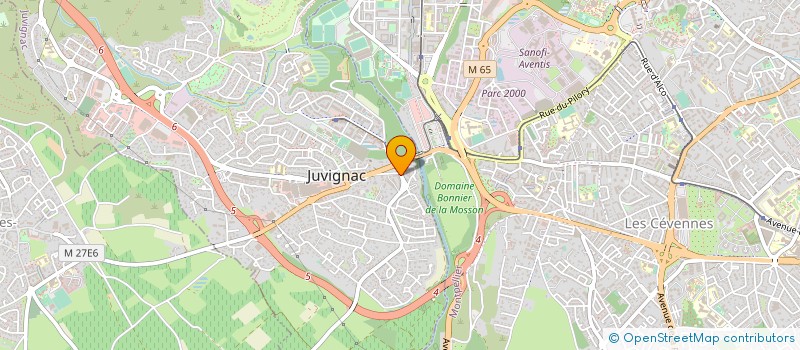 localisation de l'entreprise MADAME PASCALE CROUZIER  JUVIGNAC