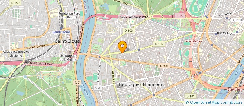 localisation de l'entreprise MADAME PASCALE CURTAT à BOULOGNE-BILLANCOURT