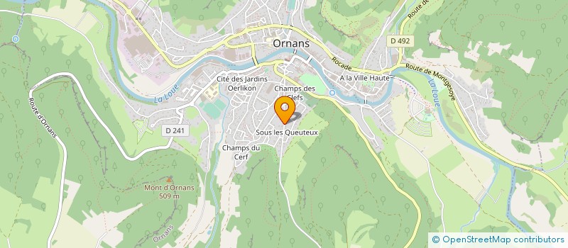 localisation de l'entreprise MADAME PASCALE DAHES à ORNANS
