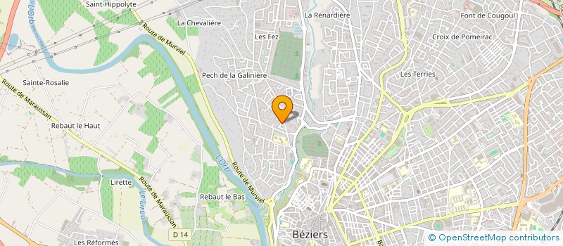 localisation de l'entreprise MADAME PASCALE DEBONO à BEZIERS