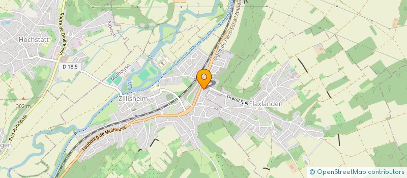 localisation de l'entreprise MADAME PASCALE DERVAUX à ZILLISHEIM