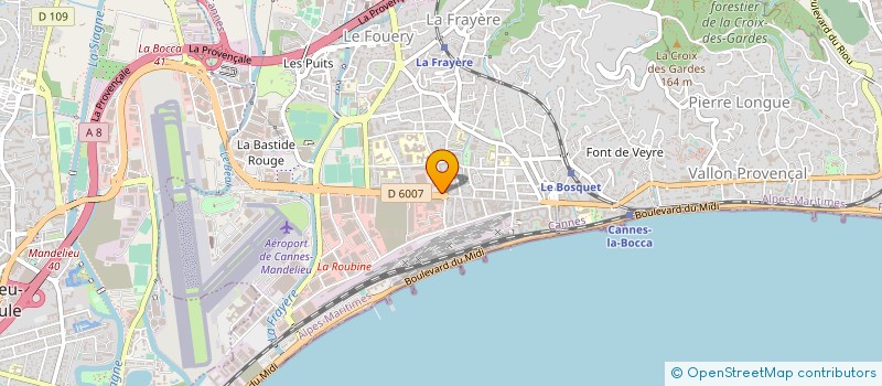 localisation de l'entreprise MADAME PASCALE DERVEAUX à CANNES