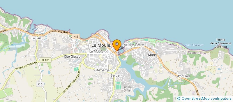 localisation de l'entreprise MADAME PASCALE DULAC à LE MOULE