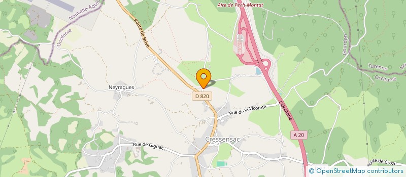 localisation de l'entreprise MADAME PASCALE FRENOY  CRESSENSAC-SARRAZAC