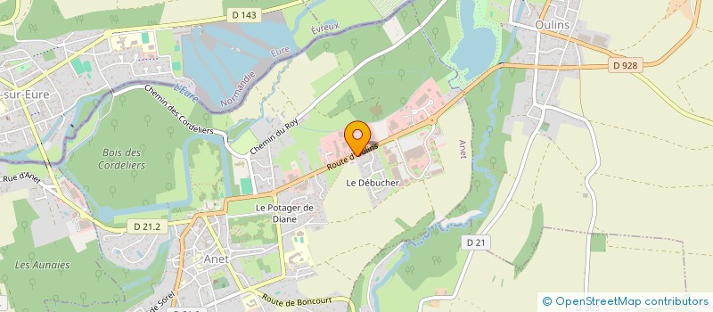 localisation de l'entreprise MADAME PASCALE FRETAY à ANET