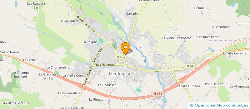 localisation de l'entreprise MADAME PASCALE GASPAILLARD  MERDRIGNAC