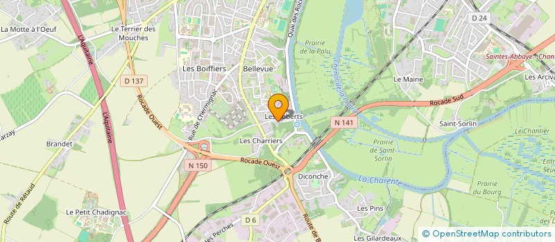 localisation de l'entreprise MADAME PASCALE GIRARDEAUX  SAINTES