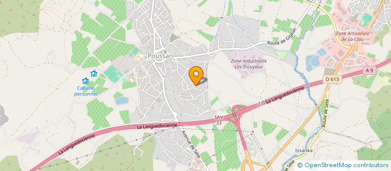 localisation de l'entreprise MADAME PASCALE GIUSTINIANI  POUSSAN