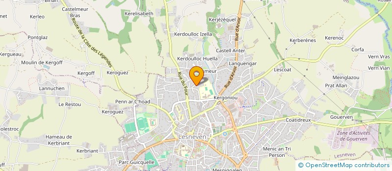 localisation de l'entreprise MADAME PASCALE GUENEGAN  TREGARANTEC