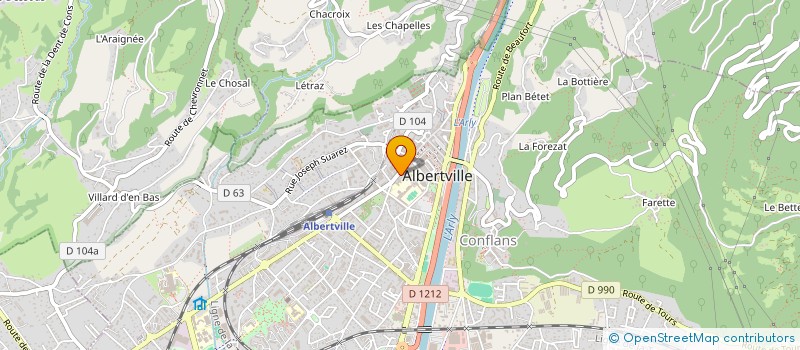 localisation de l'entreprise MADAME PASCALE GUIBERT à ALBERTVILLE