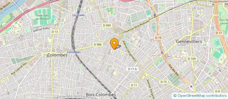 localisation de l'entreprise MADAME PASCALE JARAGOYHEN à BOIS-COLOMBES