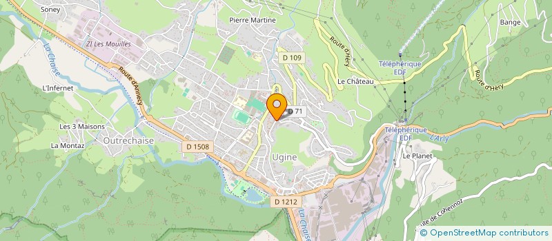 localisation de l'entreprise MADAME PASCALE JORDANNET  UGINE