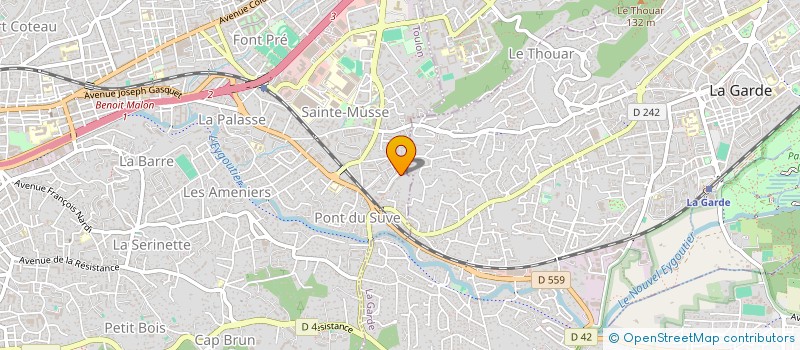 localisation de l'entreprise MADAME PASCALE JURADO  TOULON