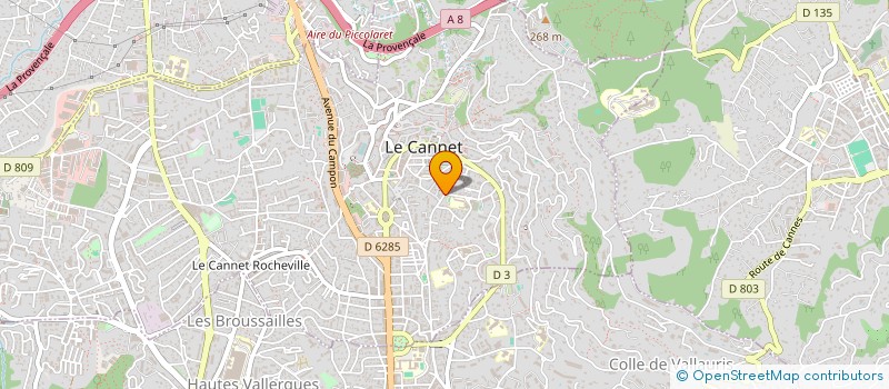 localisation de l'entreprise MADAME PASCALE LANE à LE CANNET