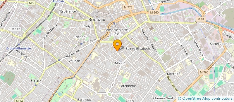 localisation de l'entreprise MADAME PASCALE LEBEURRE  ROUBAIX