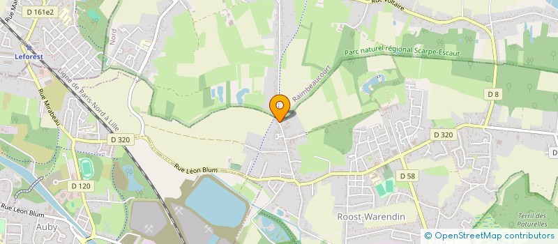 localisation de l'entreprise MADAME PASCALE LEFEBVRE  ROOST-WARENDIN