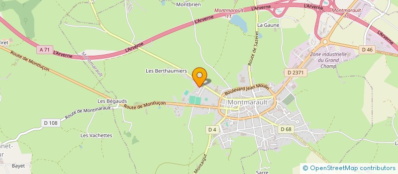 localisation de l'entreprise MADAME PASCALE MAZERON à MONTMARAULT