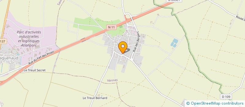 localisation de l'entreprise MADAME PASCALE MENARD  VERINES