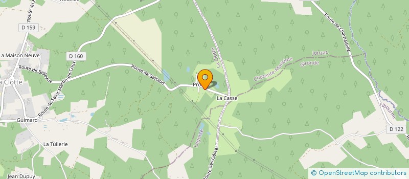 localisation de l'entreprise MADAME PASCALE MESTELAN  LA CLOTTE