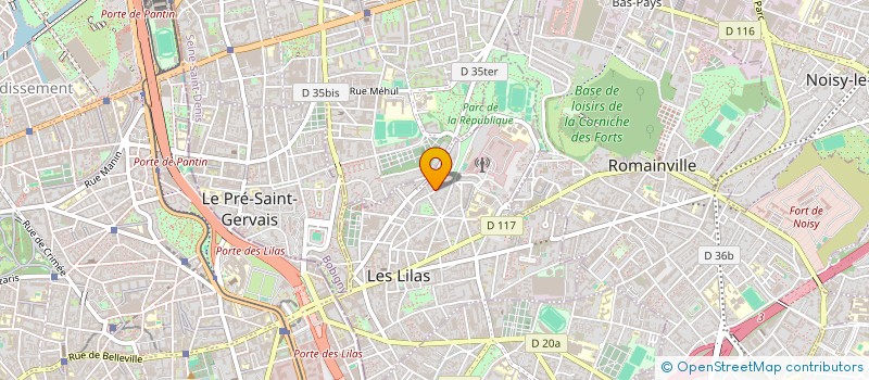localisation de l'entreprise MADAME PASCALE MOMPEZ à LES LILAS