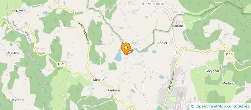 localisation de l'entreprise MADAME PASCALE PARISET à VERNOUX-EN-VIVARAIS