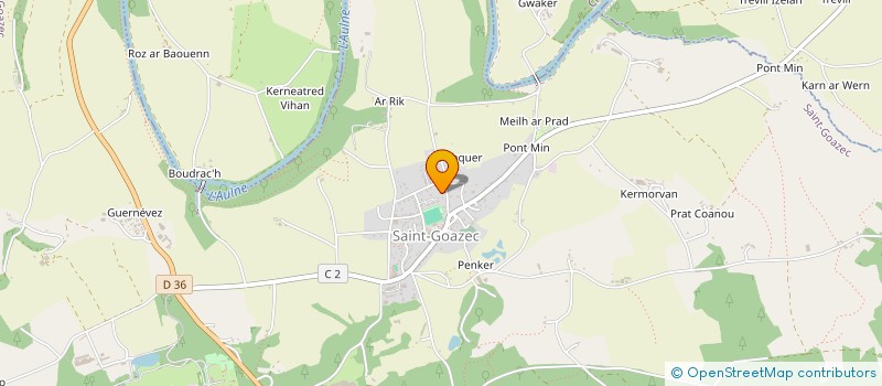 localisation de l'entreprise MADAME PASCALE PAUGAM  SAINT-GOAZEC