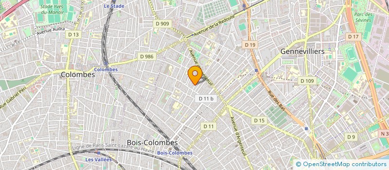 localisation de l'entreprise MADAME PASCALE PIRAUD  BOIS-COLOMBES