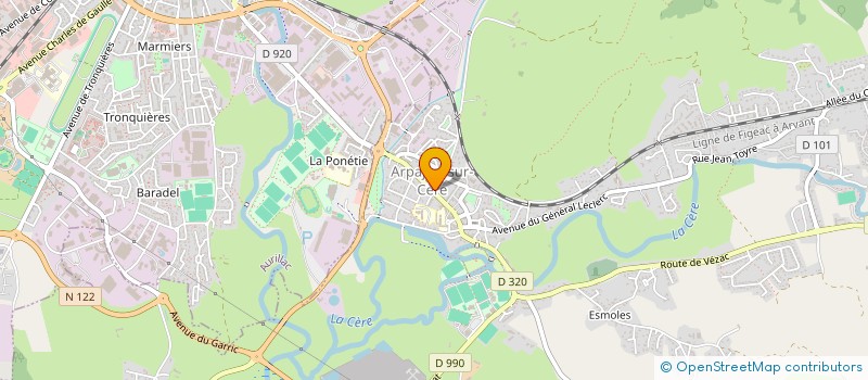localisation de l'entreprise MADAME PASCALE POIRET à ARPAJON-SUR-CERE