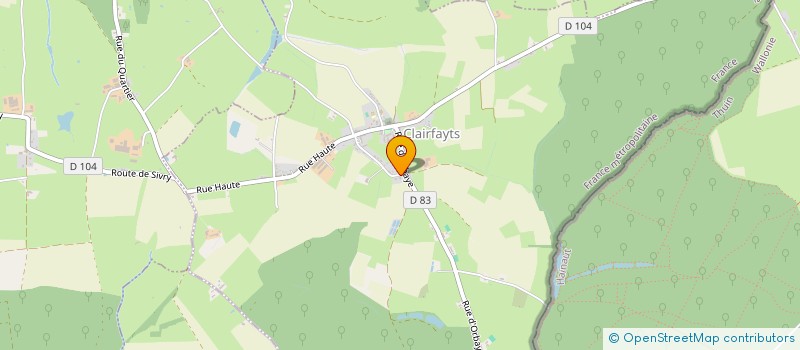 localisation de l'entreprise MADAME PASCALE POULAIN  CLAIRFAYTS