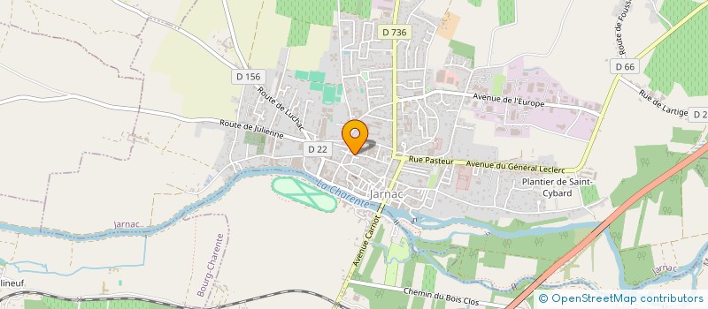 localisation de l'entreprise MADAME PASCALE ROBERT à JARNAC