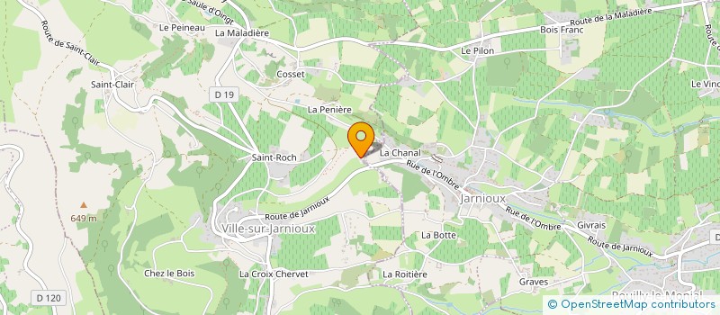 localisation de l'entreprise MADAME PASCALE ROUSSEL à PORTE-DES-PIERRES-DOREES