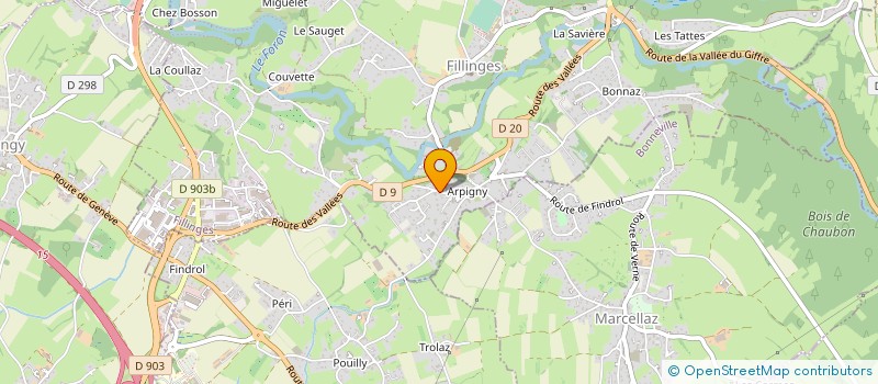 localisation de l'entreprise MADAME PASCALE ROUX  FILLINGES