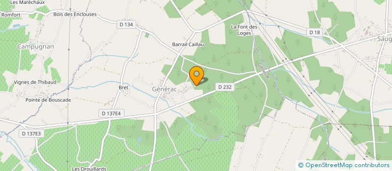 localisation de l'entreprise MADAME PASCALE SEMPREZ  SAINT-GIRONS-D AIGUEVIVE