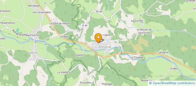 localisation de l'entreprise MADAME PASCALE TEIL  ANTIGNAC