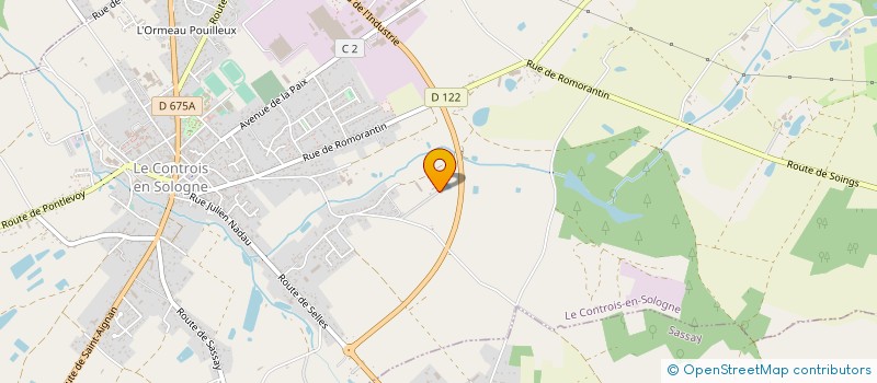 localisation de l'entreprise MADAME PASCALE TETOT  LE CONTROIS-EN-SOLOGNE