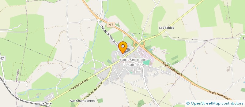localisation de l'entreprise MADAME PASCALE VERRIERE  SAINT-GERMAIN-LESPINASSE