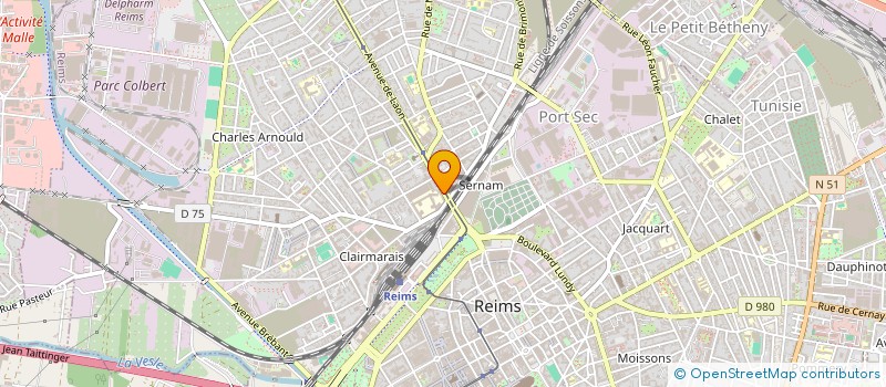 localisation de l'entreprise MADAME PASCALINE ARNOU  REIMS