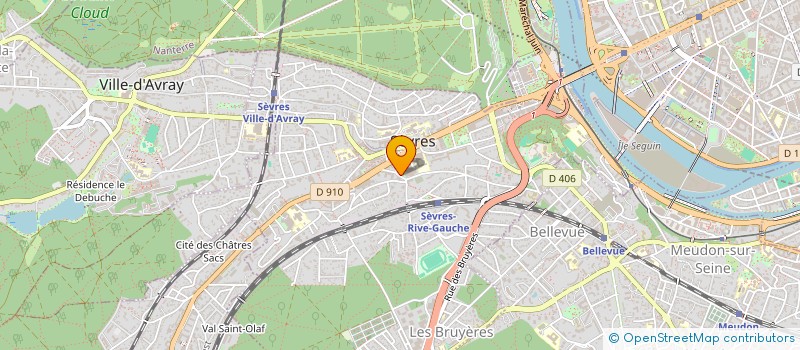 localisation de l'entreprise MADAME PASCALINE AUFFRET à SEVRES