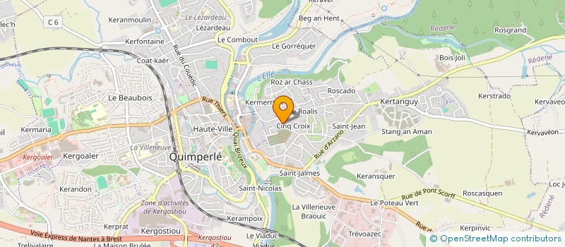 localisation de l'entreprise MADAME PASCALINE BOISSY  QUIMPERLE