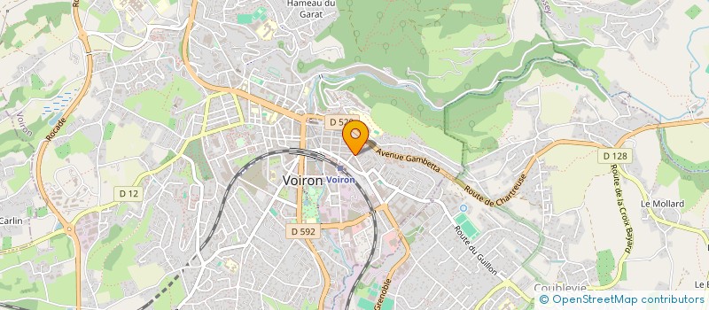 localisation de l'entreprise MADAME PASCALINE BONNET  VOIRON