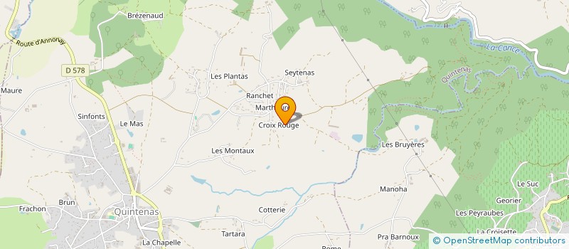 localisation de l'entreprise MADAME PASCALINE CHABANNE à QUINTENAS