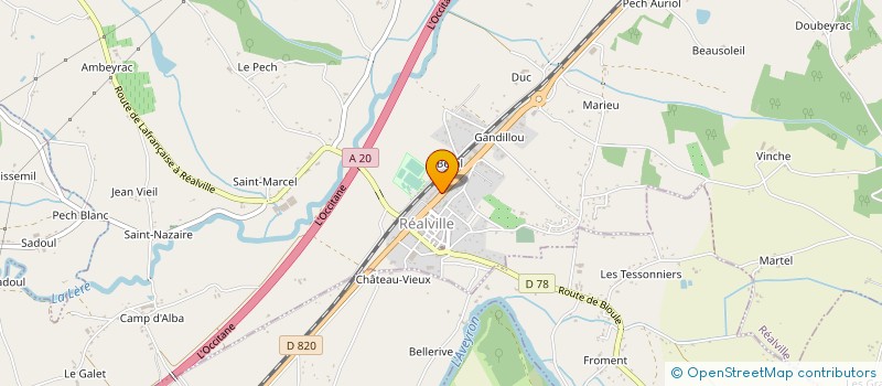 localisation de l'entreprise MADAME PASCALINE COURSAULT  REALVILLE