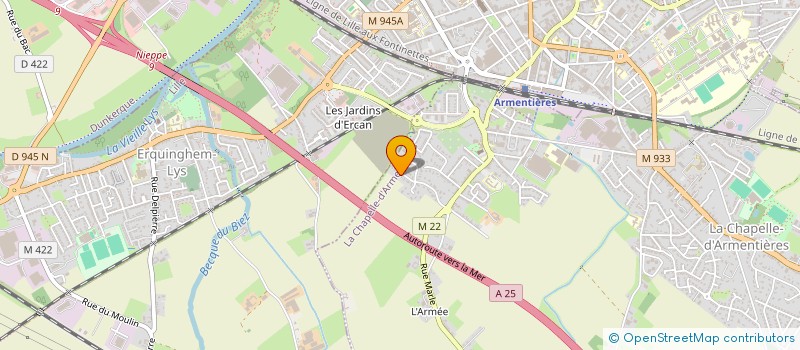 localisation de l'entreprise MADAME PASCALINE DELAHAYE  LA CHAPELLE-D'ARMENTIERES